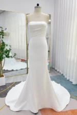Trumpet-Mermaid Chapel Train Elastic Cloth Wedding Dress CW3246CR