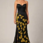 Trumpet-Mermaid Sweep-Brush Train Stretch Satin Mother of the Bride Dress CM0465
