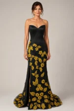 Trumpet-Mermaid Sweep-Brush Train Stretch Satin Mother of the Bride Dress CM0465