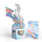 Unicorn Thank You Unboxed Pop-Up Paper Sculpture and Sentiment Set