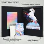 Unicorn Thank You Unboxed Pop-Up Paper Sculpture and Sentiment Set - Image 2