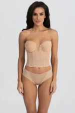 V Wire Backless Strapless Corset Bridal Bra 6390