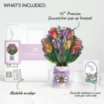 Vibrant Tulip Thank You Suncatcher Bouquet and Sentiment Set - Image 2