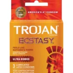 Trojan Ecstasy Ultra Ribbed 3 Pack