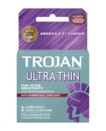 Trojan Ultra Thin Armor Spermicidal 3 Pack
