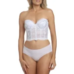 X Strapless Low Back Bustier Corset Bridal Bra 6950